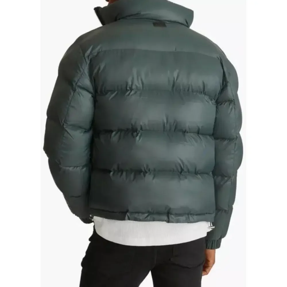 Hudson $358 Mens Quilted Puffer Jacket  XL Green